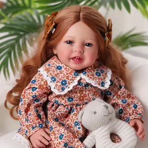 BABESIDE 20" 7-Piece Reborn Doll Set with Cloth Body & Vinyl limbs Includes Gift Box Feeding Accessories for Christmas New Year Birthday Gifts