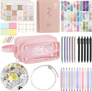 Bible Study Supplies, Journaling Kit for Women Annotation Kit, Bible Study Group Essentials Accessories Set for Women, Beginner Christian Gifts