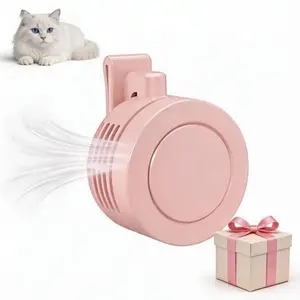 Portable Mini Fan for Dogs Cats, 3-Speed Adjustable, 360° Rotatable, Hanging Clip-On Fan for Crate Stroller Car Seat Travel Outdoor Walking, Pet Supplies Accessories, Great Gift for Pet Lovers