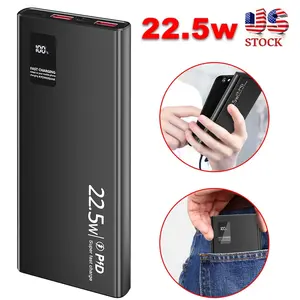 900000MAH Portable Power Bank LCD LED 2 USB Battery Charger For Mobile Phone