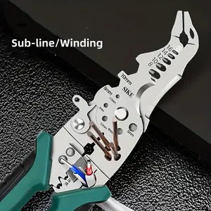 Wire Strippers: Industrial-Grade Multi-functional Pliers—Featuring Capabilities for Cutting Copper Wire, Crimping, Gripping, Stripping, and Bending. rapid wire cutting, stripping, and conduit shearing,mechanical repairs, and general household repairs.
