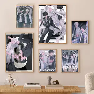 Anime L-Link C-Click Painting Calligraphy Gallery-Quality Canvas Wall Art Poster | Waterproof & Fade-Resistant | Minimalist Unframed Design | Living Room, Bedroom & Office Decor | Multiple Sizes | Holiday gifts