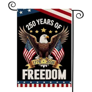 250 Anniversary Usa Garden Flags for Outside, 250 Anniversary USA Flag with Eagle Design, 1776-2026 Patriotic 4th of July Decorations Yard Sign Double-Sided Waterproof Flag 12x18 Inch 250 Year American Flag