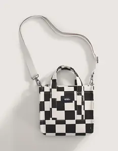 VANS  Womens Lil Pergs Checkerboard Tote Bag, Cream Combo