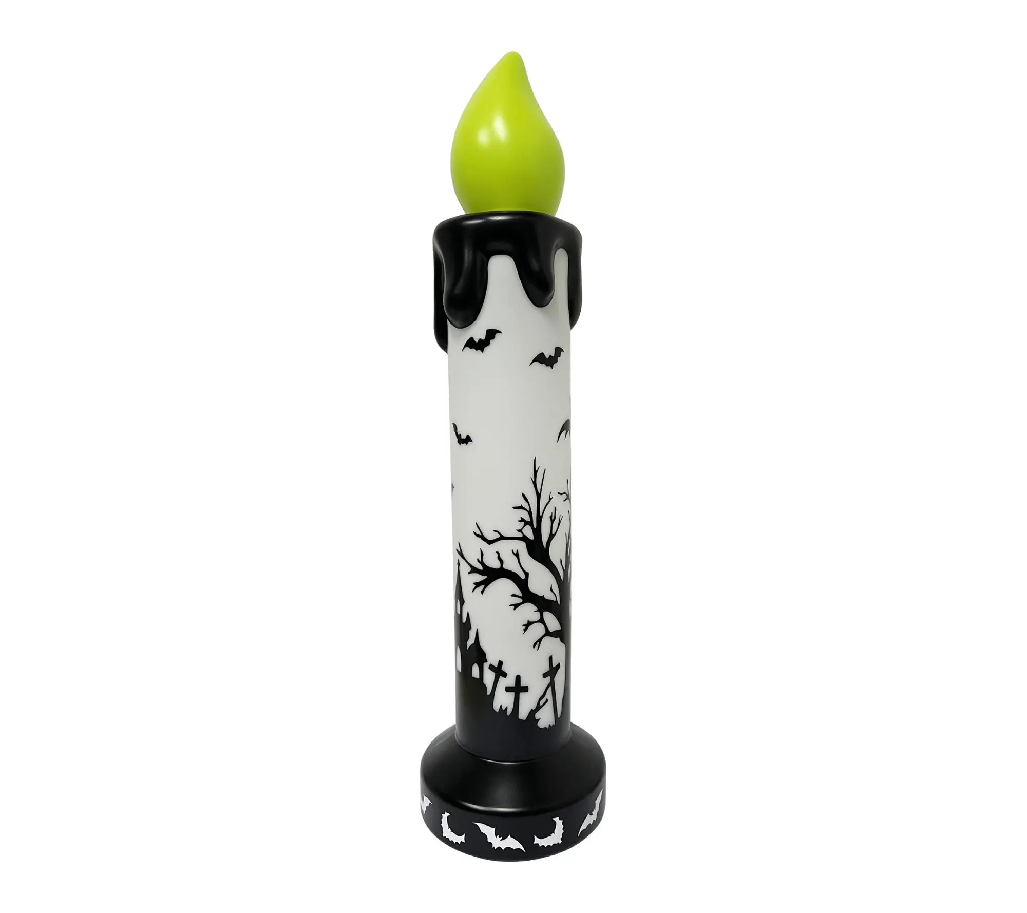 Haunted Hill Farm 40-in. Green LED Wick Candle Blow Mold
