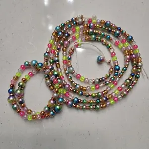 Tie-On Waistbeads and Bracelet Set 60 Inches 'Spring'