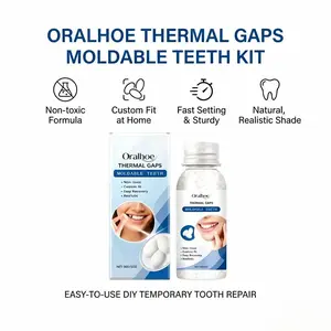 Temporary Tooth Filling Denture Kit, Moldable Dental Gel Dentures, TemporaryFillings Cavities and Teeth Fillings, Oral false tooth fake moldable denture broken teeth replacement denture kit filling denture