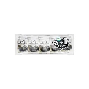 PALDO Korean Roasted Seaweed Snacks - 10 Packs, 50g - Crispy Gim for Kimbap & Sushi Rolls, Savory Snack
