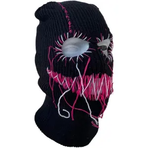 Balaclava Distressed  Funny Balaclava Face Mask Scary Balaclava Hooded Party Hat Knitted Hat Beanies