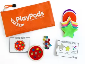 PlayPods – One Smart Cookie | Busy Bag for Kids | Travel Toy | Montessori Fine Motor & Pretend Play