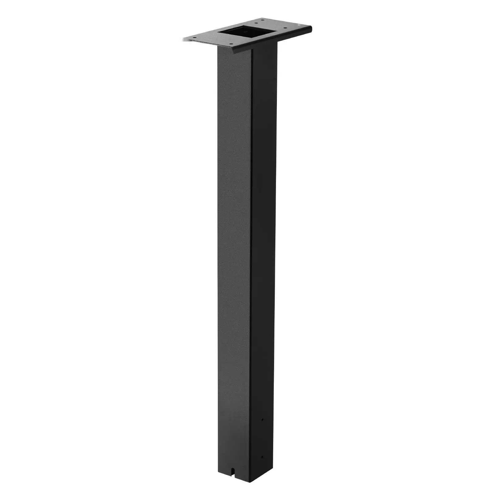 In-Ground Steel Mailbox Post Kit with Plate, Black Finish, 43x4x4 Inches, Durable Ground-Mount Mailbox Post for Curbside Delivery Weather-Resistant, Long-Lasting Steel Construction, Includes Mount Plate and Hardware, Easy Assembly