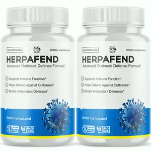 (2 Pack) Herpafend Advanced Formula Skin Health, Herpa Fend Pills (60 Capsules) Healthcare Vitamin