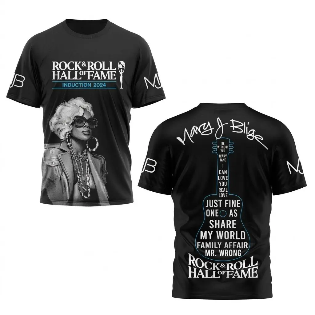 Mary J Blige Family Affair Rock And Roll Hall Of Fame 2024 3D Shirt