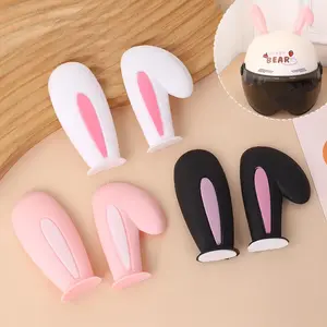 1Pair Cute Rabbit Ears Helmet Decor, Waterproof Suction Cup Accessories for Motorcycle & Motocross Helmets Decal Stylish Vehicles