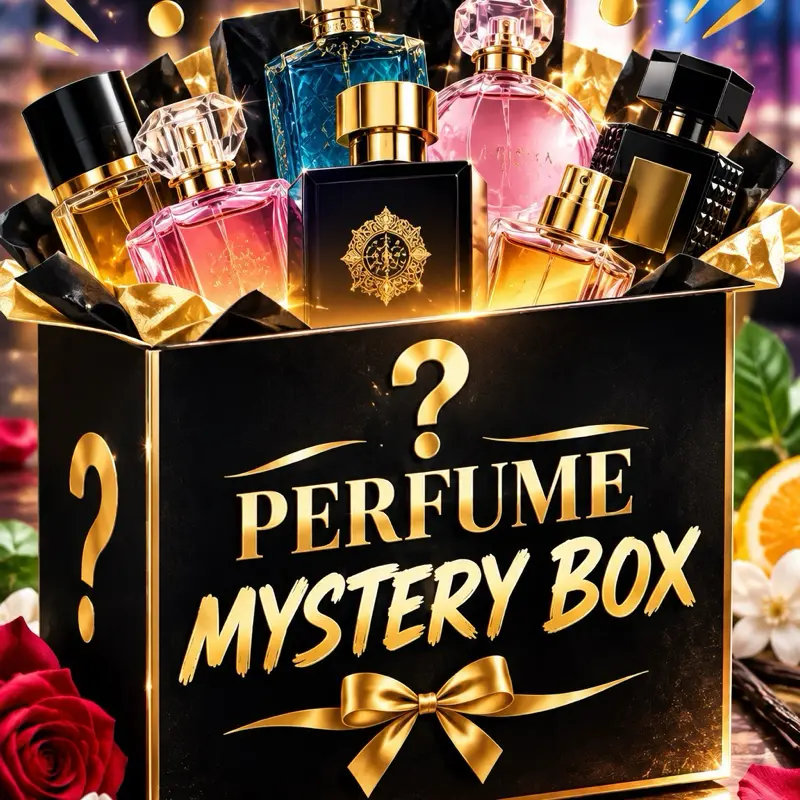 Perfume Mystery Box, Assorted Branded Fragrances Sampler Set for Men-Women Gift