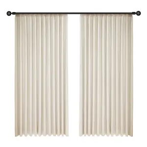 Boutique Hotel Style Black Gold Full Blackout Curtains High End Sunshade For Bay Windows