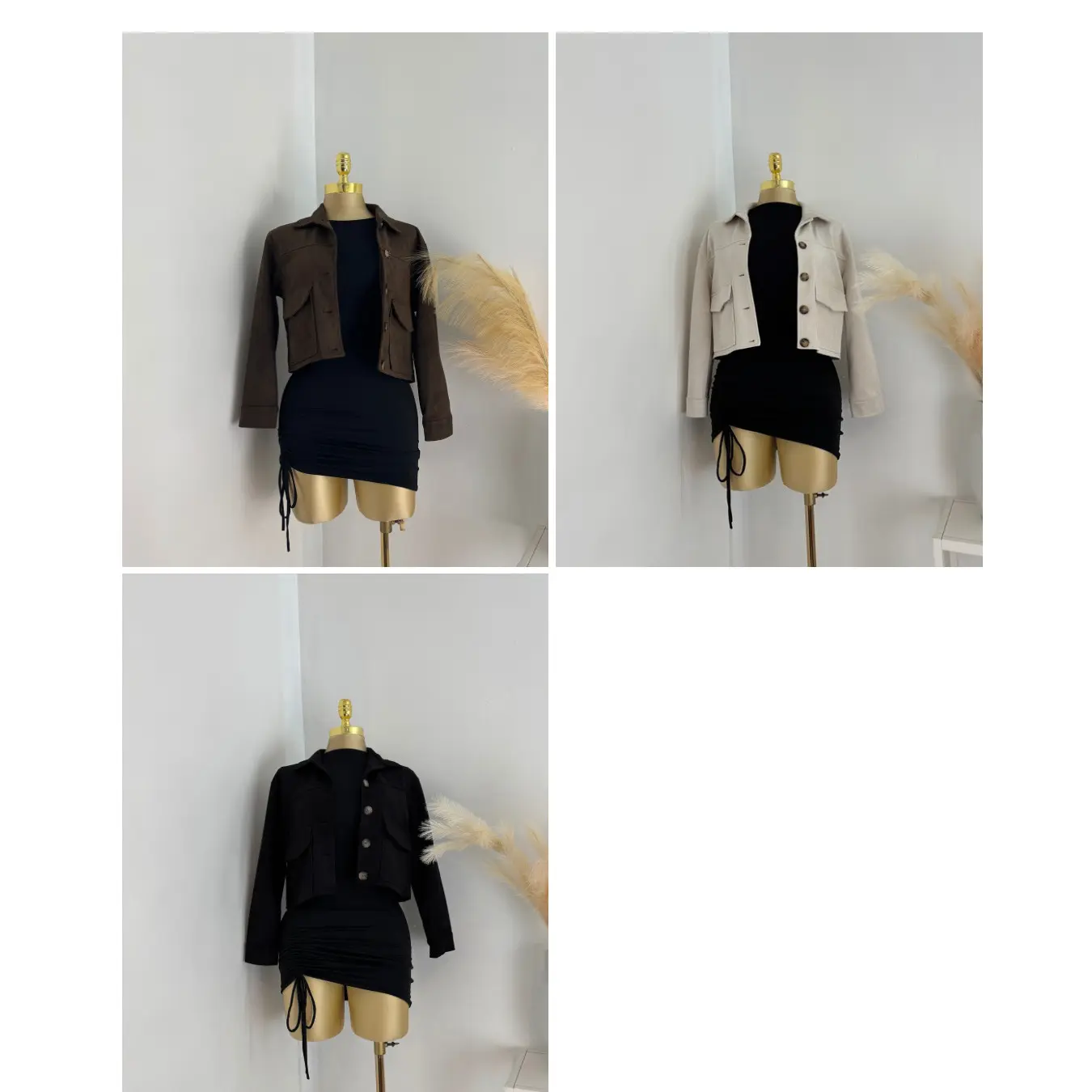 Cropped Suede Fall Jackets