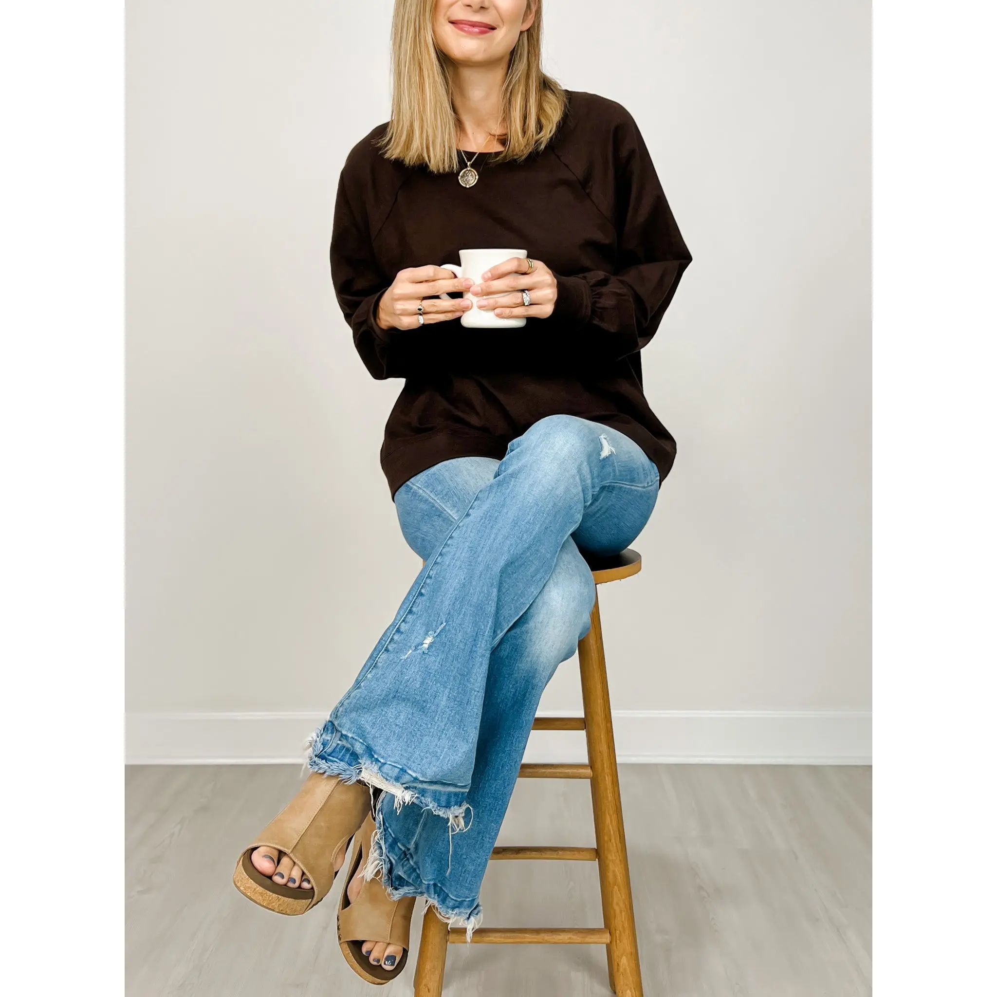 Modal Scuba Mock Neck Pullover Top