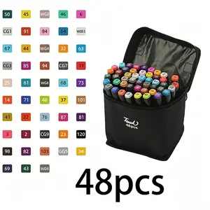 48-Color Dual-Tip Felt Tip Pens, Marker Pens, Art Marker Set, Drawing Pens for Comics and Sketches, Art Supplies, Office Supplies, Perfect Gift