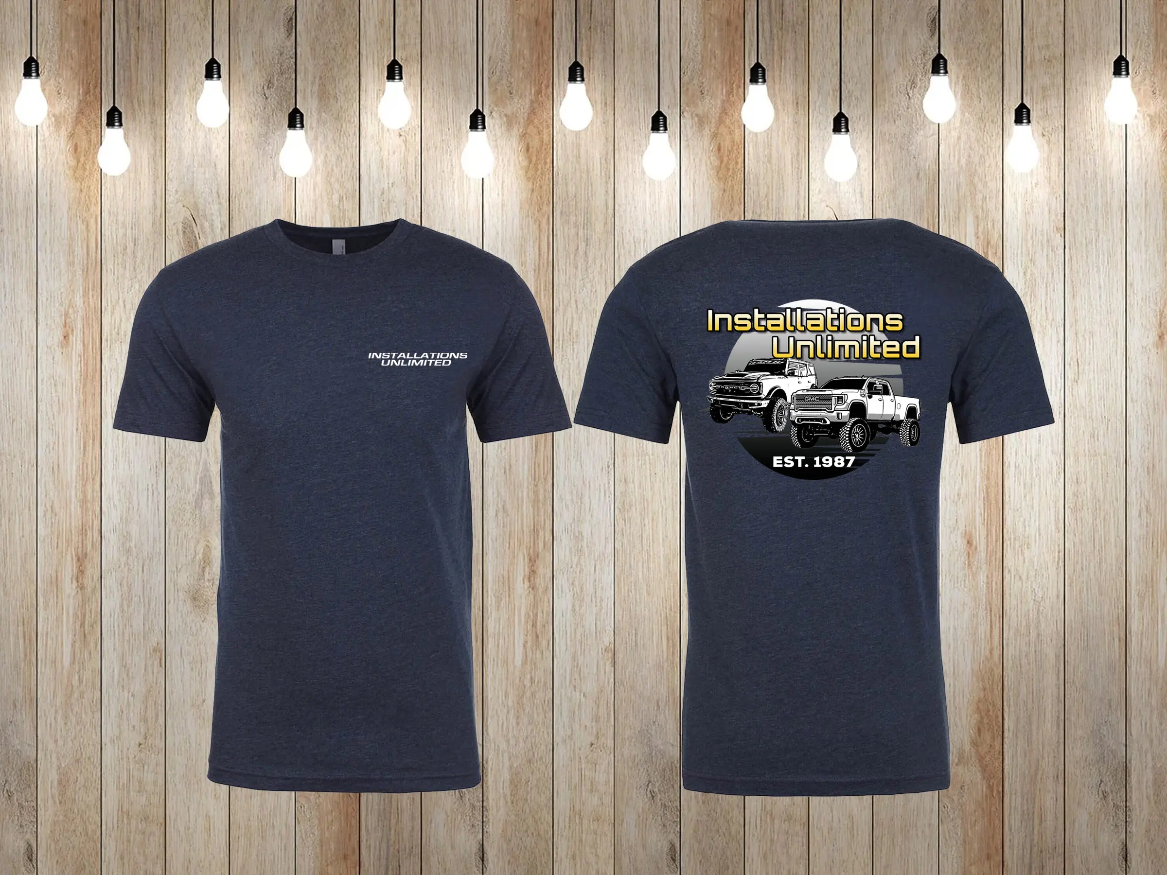 Men's Classic Short-Sleeve Casual T-Shirt, Installations Unlimited Brand, Comfortable Fabric, Shortsleeve, Tshirt