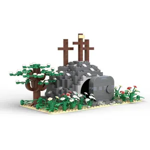 Jesus Empty Tomb Resurrection Building Block Set - DIY Assemble Model Kit, Creative Desktop Decor Statue, Holiday Collectible Christmas Gift