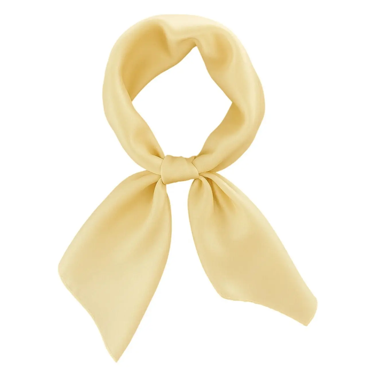 Cream Satin Scarf 19x19" Bandana Neckerchief Pocket Square Western Cowgirl