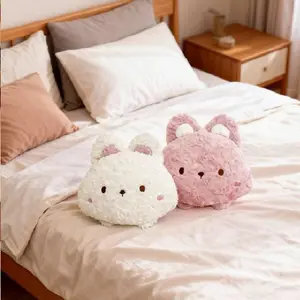 Rabbit Long Pillow, Sweet Bunny Pillow, Home Decor, Cute Animal Design, Soft Plush Material, Soft Huggable, Perfect for Couch & Bed