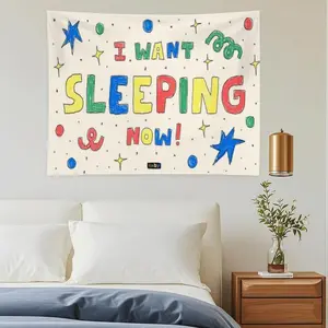 I Want to Sleep High-Definition Digital Printing Art Tapestry, Halloween, Christmas Tapestry Is Made of High-Quality Polyester Fabric, Comfortable And Soft to The Touch