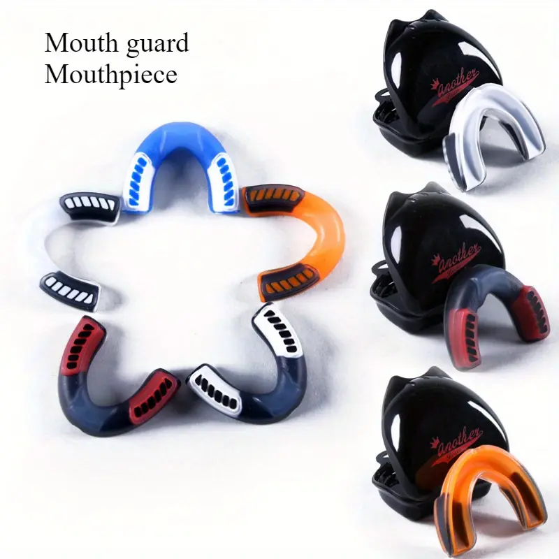 Sporty Protective Mouth Guard, Breathable EVA Silicone with Shock-Absorbing Gel Frame, Includes Protective Case, Available in 3 Colors, Sporty Protective Gear