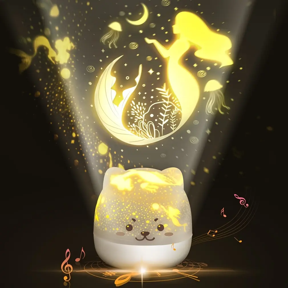 Comes With Music Galaxy Projector Lamp, Cute Pet Night Light For Bedroom, Birthday And Christmas Gift