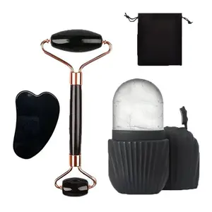 Face & Eye Ice Roller Set (4 Pieces), Upgraded Facial Beauty Rollers, Silicone Ice Mold, Reusable Anti-Wrinkle Skincare Tool