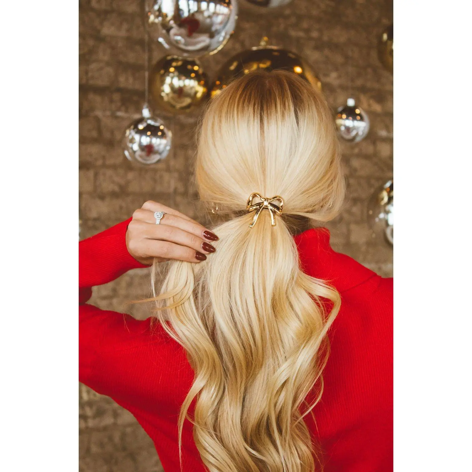 Gilded Bow Ponytail Cuff