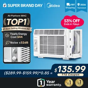【SBD】Midea 5,000 BTU EasyCool Mechanical Small Window Air Conditioner - Cool up to 150 Sq. Ft. AC with Easy-to-Use Mechanical Controls and Reusable Filter, Perfect for Small Bedroom, Living Room, Home Office, New Arrivals