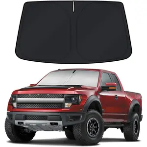 Car Sun Shade for 2009-2014 Ford F150 Accessories Windshield Sunshade Cover Front Window Shade Custom Fit F150Sun Visor Protector Foldable Blocks UV RaysGift.