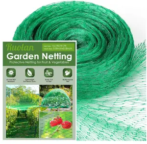 Ruolan Bird Netting for Garden Protect Vegetable Plants and Fruit Trees13X20Ft,Plastic Trellis Netting for Birds, Deer,Squirrels and Other Animals