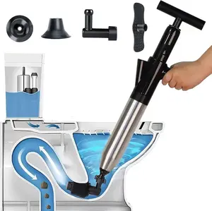 Toilet Plunger High  Air Drain Blaster  Drain Clog Remover Tools Air Plunger Heavy Duty Drain  Plungers for Toilet Unclog Toilet, Floor Drain, BathroomBlack