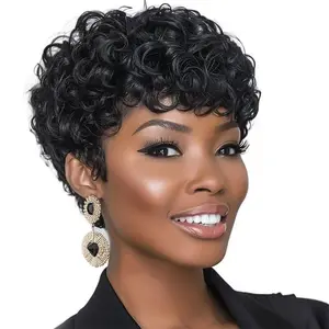 Short Afro Kinky Hairstyles for Women Red Wine-Colored Small Curls Covering the Scalp Made of Synthetic Material, They Are Heat-Resistant and Suitable for Cosplay and Daily Use