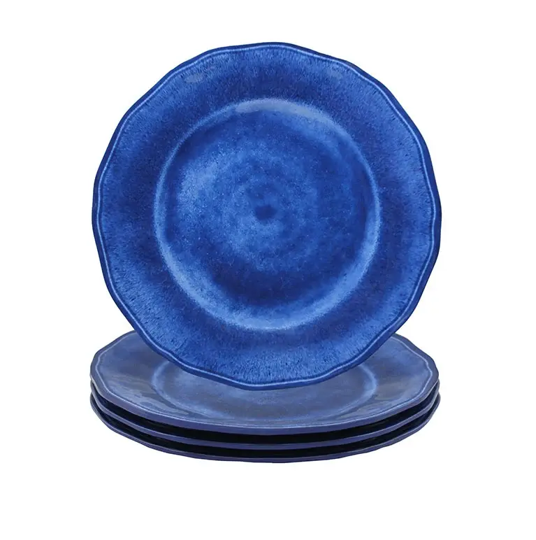 The Company Store Campania Melamine Salad Plates, Set of 4 - Blue