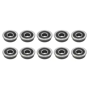 10Pcs F695-2RS Bearing 5X13X4mm Flanged Miniature Deep Groove Ball Bearings F695RS for VORON Mobius 2/3 3D Printer