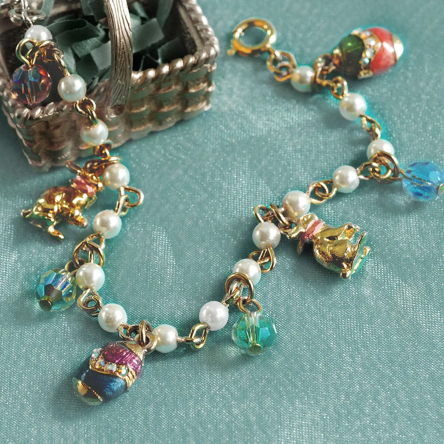 Little Girls Easter Egg Charm Bracelet BR201