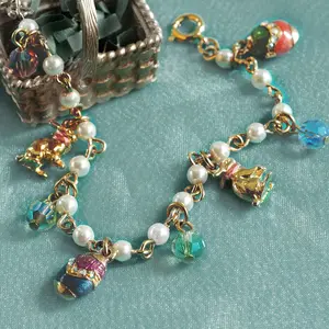 Little Girls Easter Egg Charm Bracelet BR201