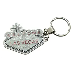 Key Chain Glitter with Las Vegas Sign - Black or Pink