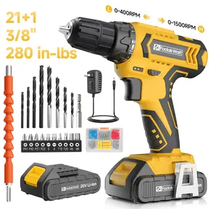 FADAK WALT 20V Cordless Drill Set, Electric Screwdriver, Household Power Tool Kit