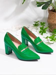 women's fashionable solid color pointed toe high heel shoes, elegant green slip on shoes for party, daily clothing decor for women & girls, heels for women, classy heels, footwear