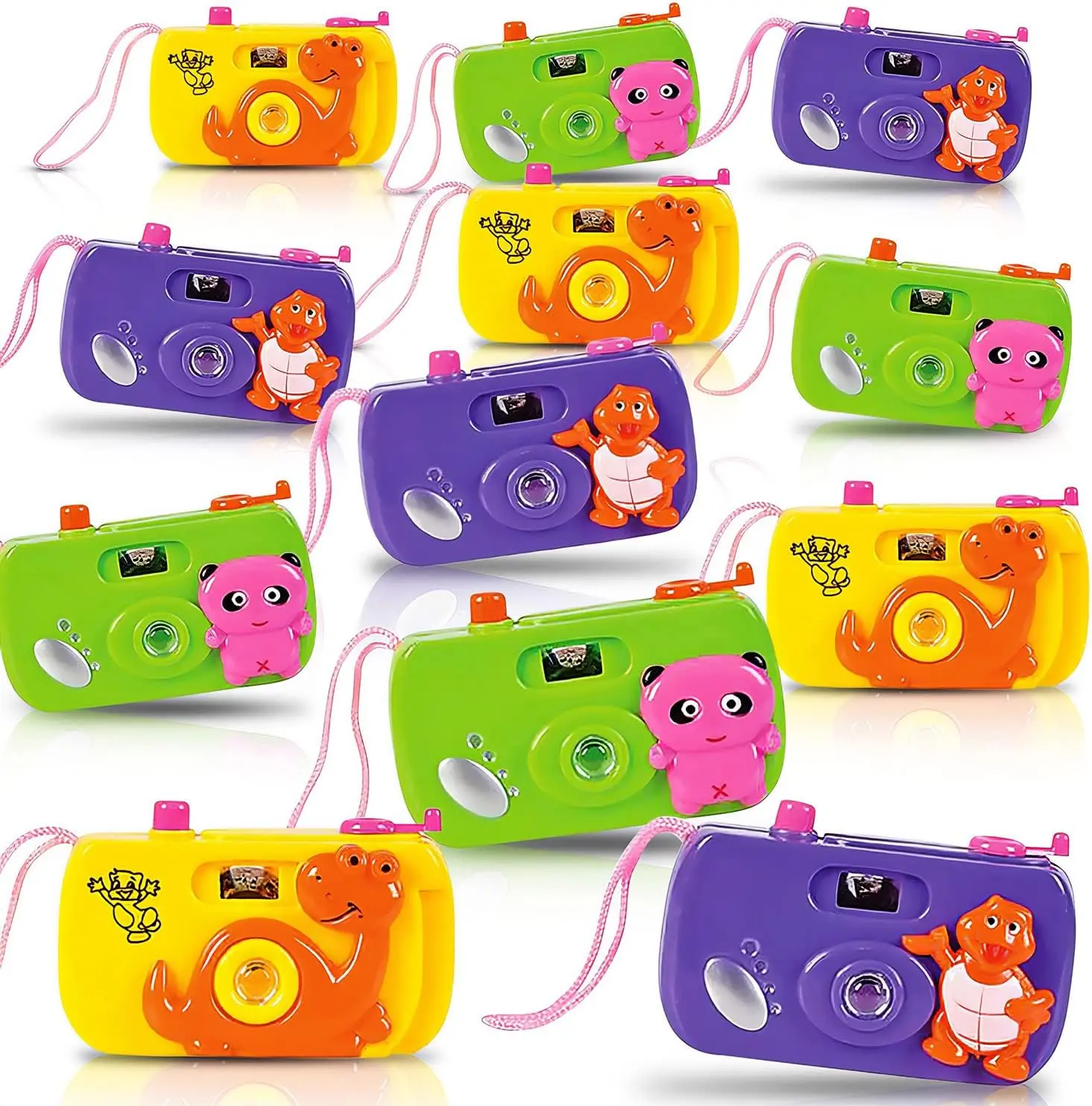 Kids Camera Toy Set with Images in Viewfinder (12PCs) Pretend Play for Toddlers, Great for Birthday Party Favors for Kids 3-5, Goody Bags Birthday Gifts, Goody Bag Stuffers