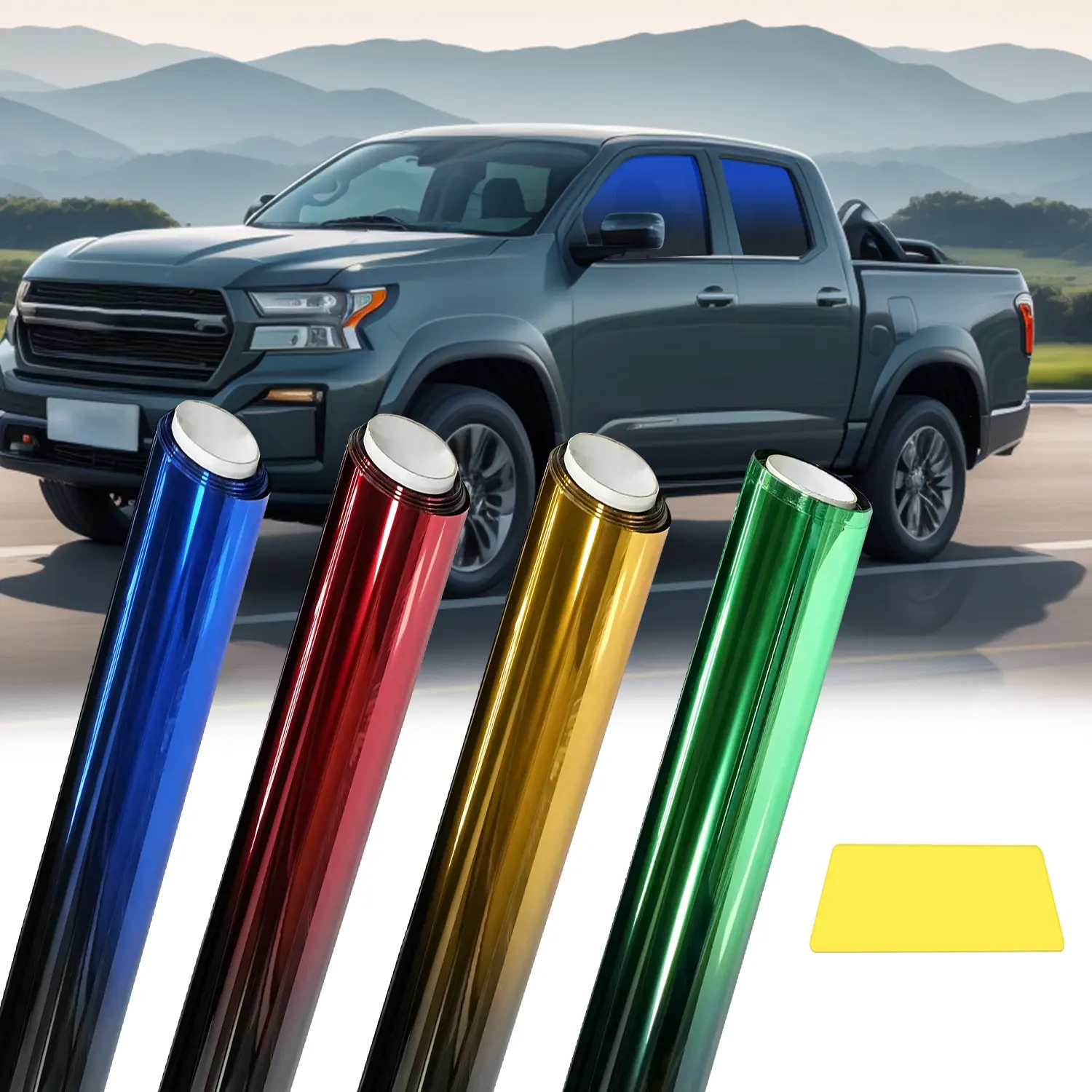 Gradient Car Window Tint Film (0.5x3M), UV Block, Heat Block, DIY Sun Protection Solar Shade for Cars, Automotive Exterior Accessory