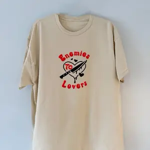 Enemies to Lovers Shirt Romance Trope Tee Booktok Gift for Dark Romance Readers Funny Bookish Graphic T-Shirt