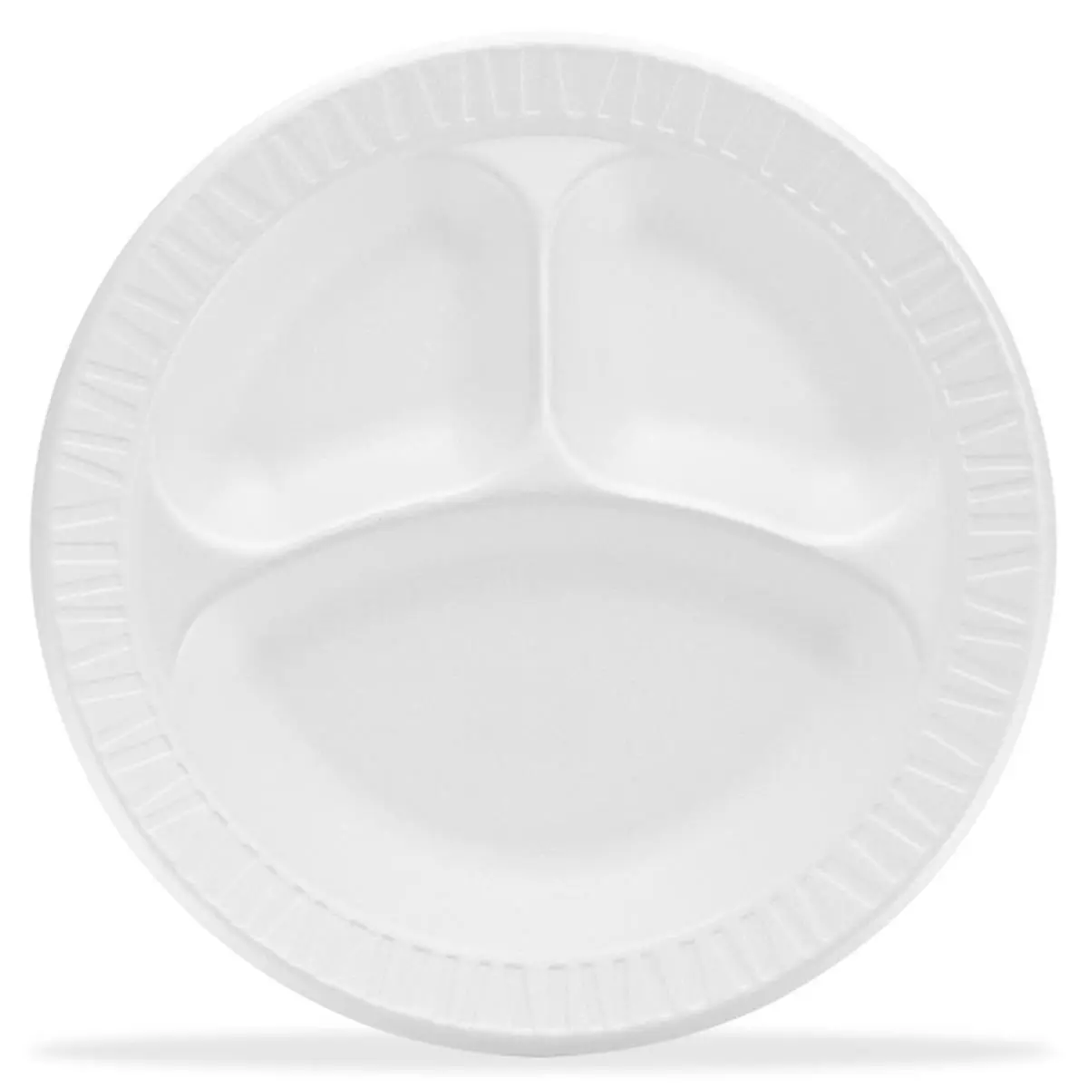 212 MAIN 10 in. Unlaminated White Disposable Round Party Plates, 500-Pack Unlaminated Foam Plates for Home & Festive Occasions, Unlaminated Foam Plate