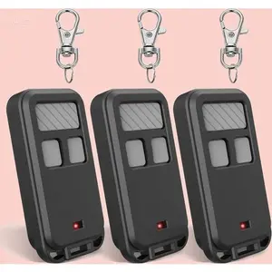 Universal Garage Remote with Mini Key Chain - 3 Pack for LiftMaster/Chamberlain/Craftsman - Learn Button Compatible - Purple Red Yellow Orange Green - Wireless  Opener Accessory adjustable    hinge door glass door lock window screen mount tape
