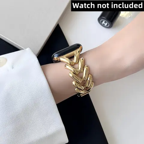 Stainless Steel Smart Watch Band (Band Only), Fashionable Adjustment Smartwatch Band, Smartwatches Band, Portable Watch Accessories Compatible with Apple Watch Series 8/7/6/5/4/3/2/1/SE/SE2/Ultra, Watches Band, Durable Adjustable